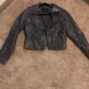 Grey leather jacket